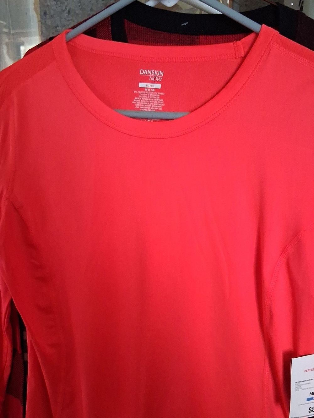 Danskin Now Women's Coral Long-Sleeve Active Top